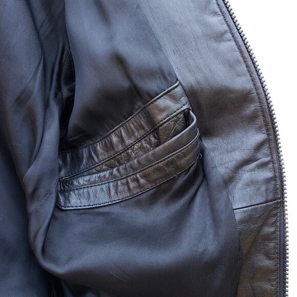 Casablanca Womens Leather Motorcycle Jacket - Picture 5 of 8